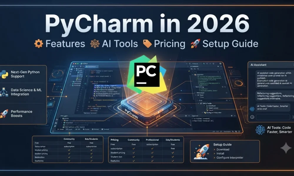 PyCharm in 2026 Features, AI Tools, Pricing and Setup Guide.
